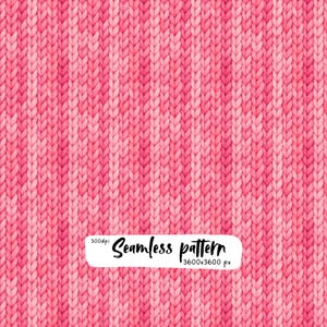 Roze gebreid textuur digitaal papier | Gezellig gebreid naadloos patroon | Zachte garenstof achtergrond | Printbaar scrapbookpapier | Wintertextiel