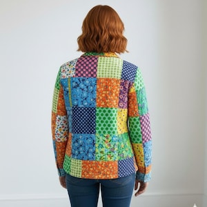 PDF-mönster för quiltad lapptäcksjacka – Nybörjarvänligt sömnadsmönster – Direkt nedladdning – Quiltad jacka för dam bild 3