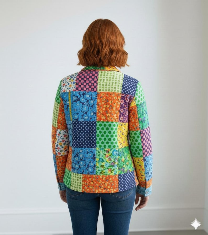 PDF-mönster för quiltad lapptäcksjacka – Nybörjarvänligt sömnadsmönster – Direkt nedladdning – Quiltad jacka för dam bild 3