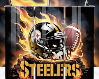 Best Selling Steelers 20oz Tumbler Wrap PNG | Sport Mascot Sublimation Tumbler Design | Football Team 20oz Skinny Tumbler Wrap | Digital PNG