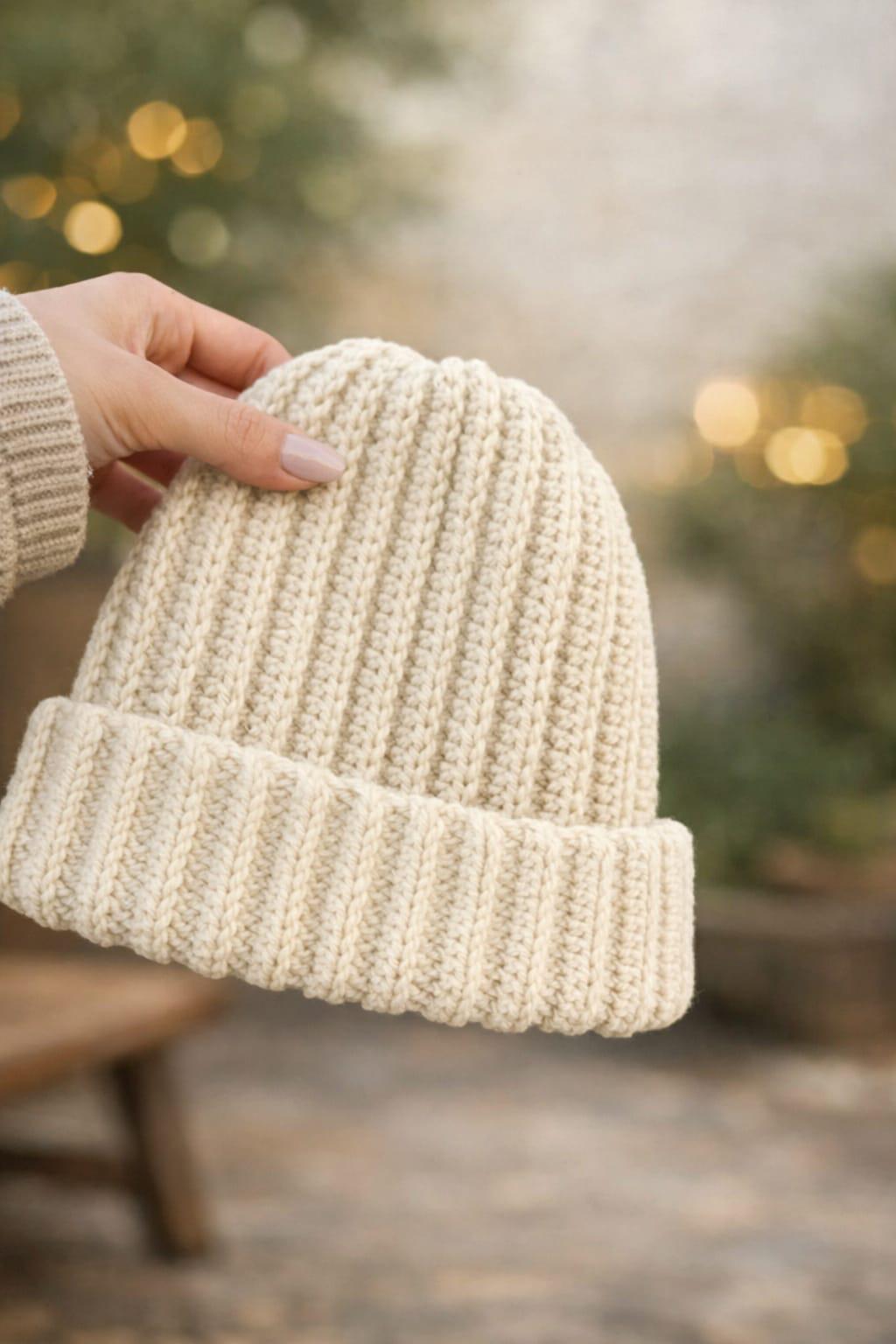 Crochet Ribbed Beanie Pattern – Easy Winter Hat PDF for Beginners ...