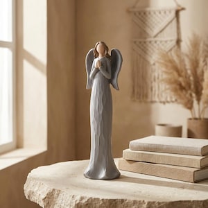 Große Segen Engel Figur - 22 cm Resin Schutzengel Statue, elegantes Wohndekor