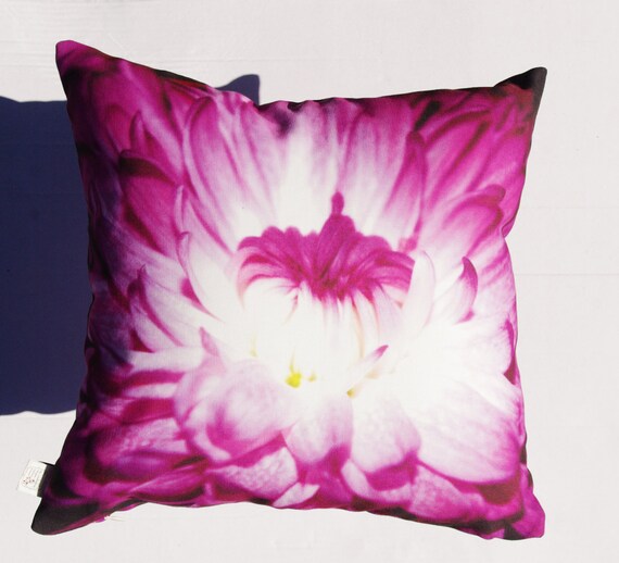 Items similar to Purple Flower, Pillow Cover, Red Flower, Office, Room ...
