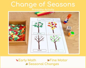 Change of Seasons | Preschool Math and Science Printable Activity