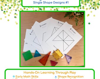 Magnetic Tile Mats for Preschool and Kindergarten - Shape Building Activity - Hands-On Math & STEM Activity #1