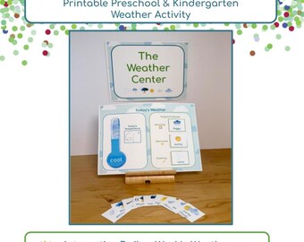 Weather Forecast Printable for Preschool and Kindergarten, Daily and Weekly Charts