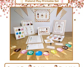 Ice Cream Shop Dramatic Play Printable for Preschool & Kindergarten