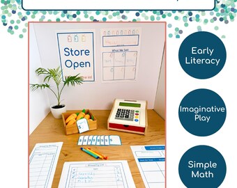 Pretend Store Dramatic Play Printables for Preschool Learning Centers