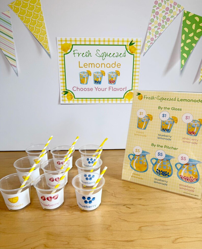 Dramatic Play Bundle Printable for Preschool & Kindergarten | Lemonade Stand, Ice Cream Shop and Popsicle Stand image 10