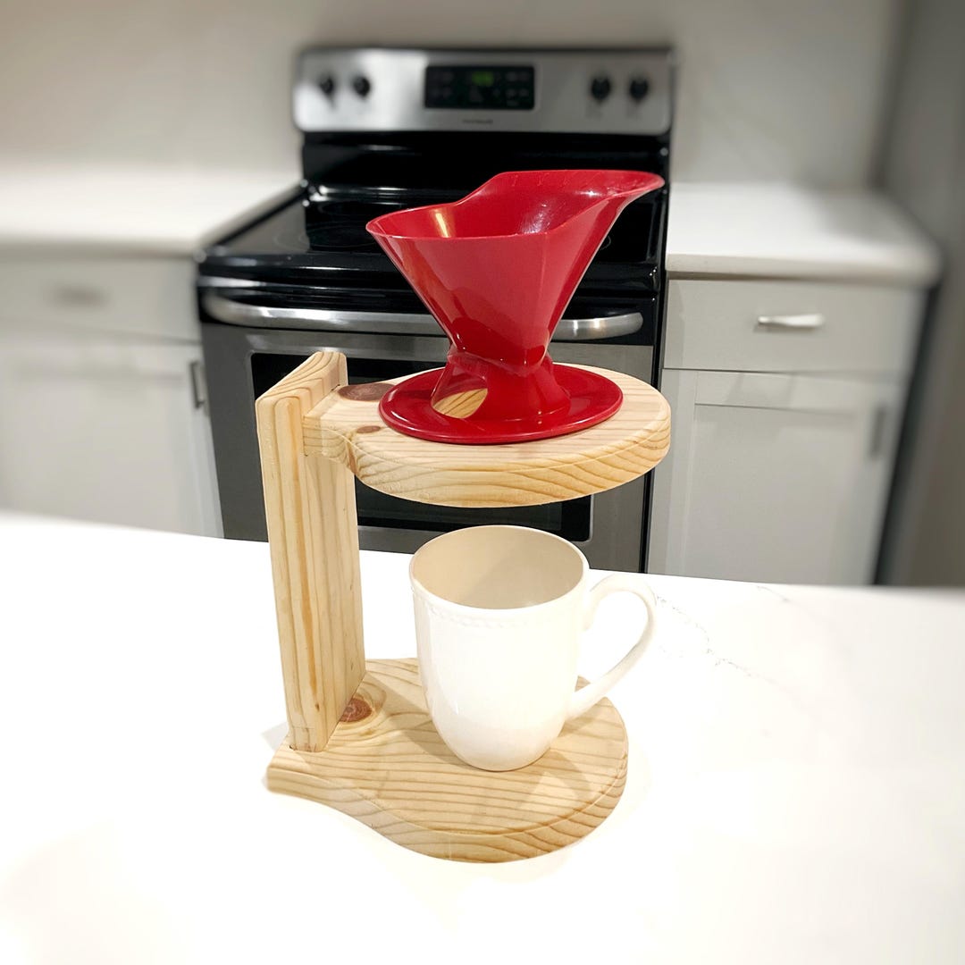 Custom Pour Over Coffee Station Stand. Solid Wood, Food Safe Finish ...
