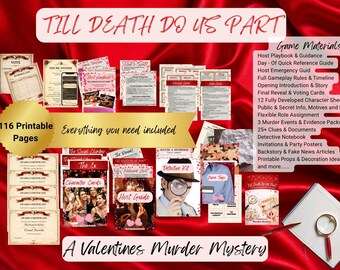 Till Death Do Us Part – Printable Murder Mystery Party Game | Engagement & Valentine’s Party | Instant Download