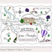 Printable Custom Map Wedding Invitation, Save the Date or Info Card Colour Accent Party ...