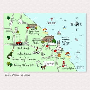Personalisierte Karte Hochzeitseinladung, Save the Date oder Infokarte - Party Map | Reisen | Einladungskarte | Hochzeit Anfahrt | einladen