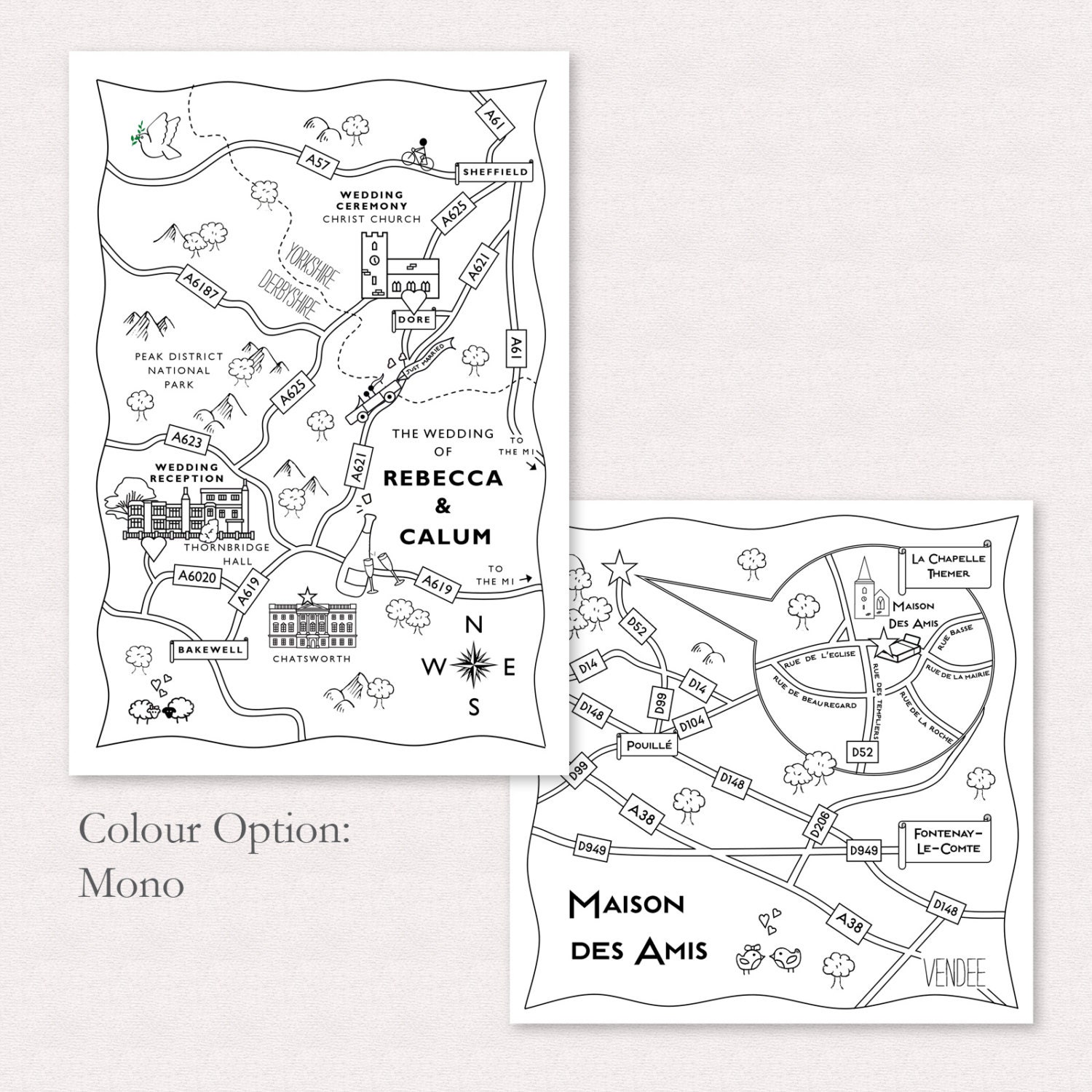 Printable Custom Map Wedding Invitation, Save the Date or Info Card ...