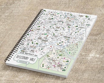 Aylesbury Vale Notebook | map gift | Leighton Buzzard | Bicester | Buckingham | Bletchley | Dunstable | Milton Keynes