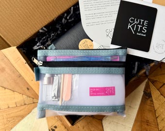 Gel Nails Travel Cute Kit | Mini nail UV LED dryer and gel nails essentials compact travel and gift set | Nail art lover gift