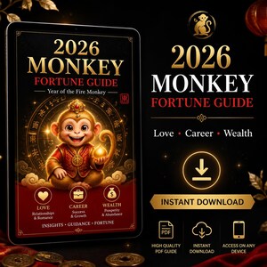 Apa 2026 spådom, kinesiskt zodiakhoroskop för framgång i PDF-format, guide till smart tur