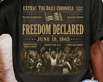 Freedom Declared 1865 Juneteenth PNG, June Teenth PNG, Liberation Day Tee Png, Black History Emancipation Png, Liberation Day Stickers PNG