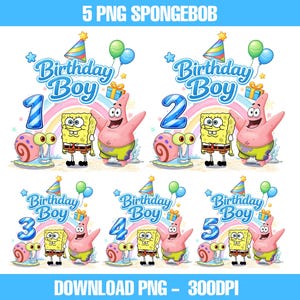 Spons feestvarken PNG-bundel 1-5 jaar, cartoon verjaardagsshirtontwerp, kinderverjaardag png, digitale download