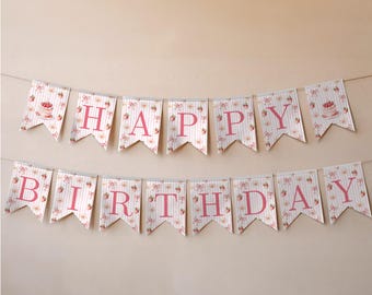 Berry First Strawberry Girl Birthday Banner Digital Canva Editable Template