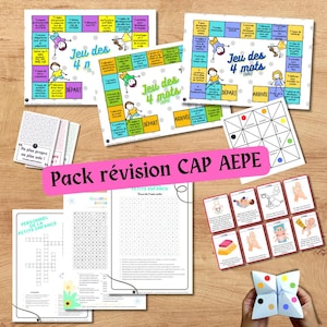 Pack complet révision petite enfance - 8 fiches et outils pédagogiques examen - préparation CAP AEPE et Bac pro - Format PDF numérique