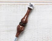Made to Order Coffee Ergonomic Crochet Hook, Handmade Crochet Hook, Polymer Clay Crochet Hooks, Curvy