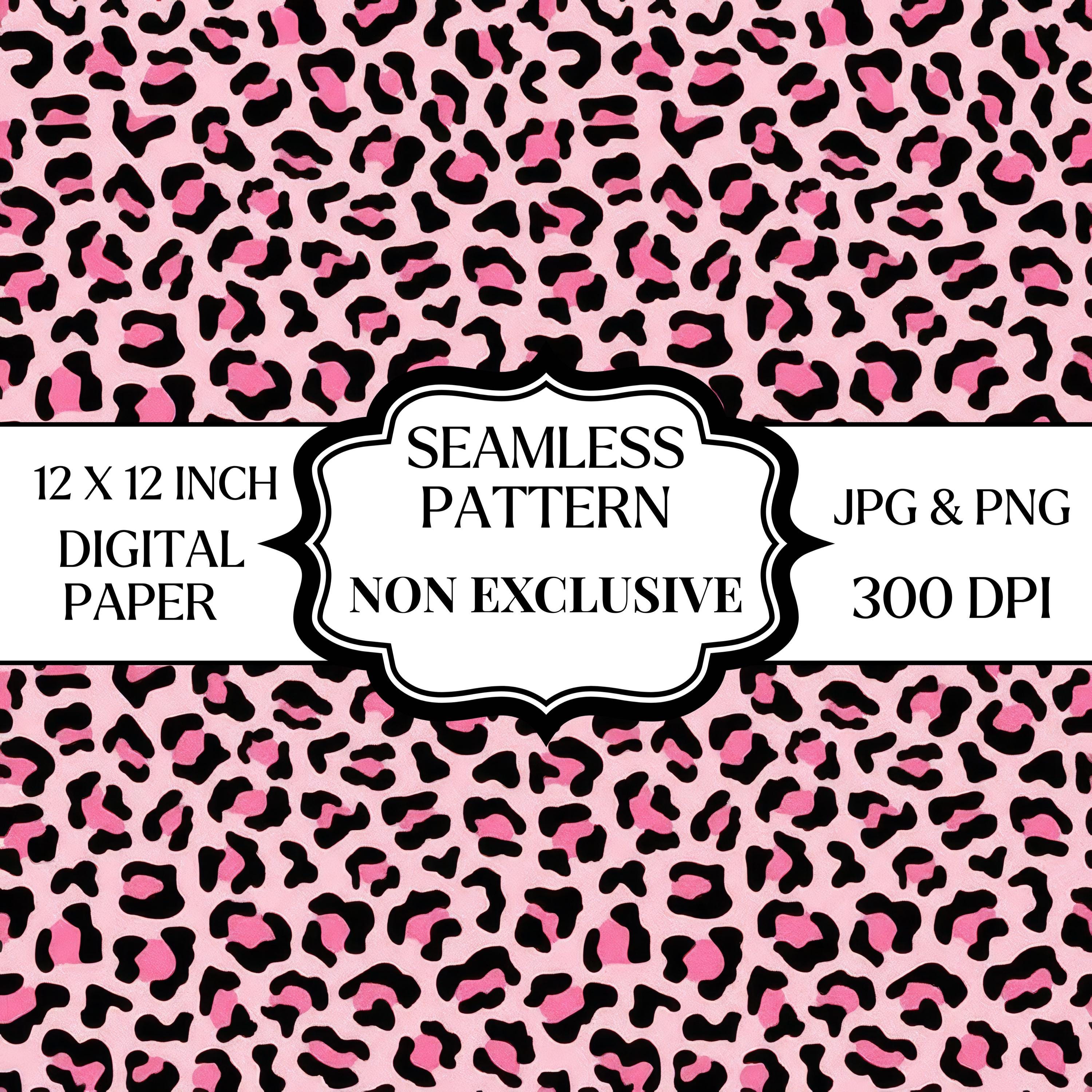 Pink Leopard Print Seamless Pattern PNG JPG, Coquette Animal Print ...