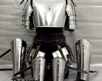 Medieval Warrior Steel Armor – Full Upper Body Knight Armor Set for Reenactment