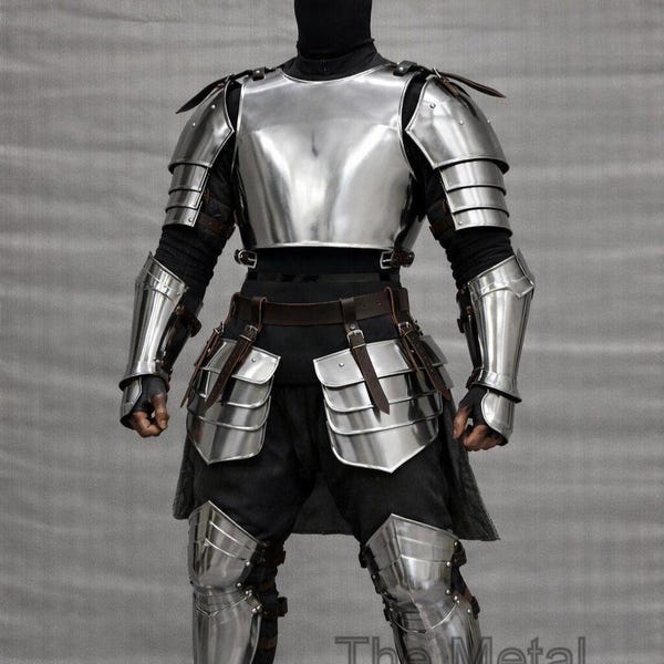 Handmade Steel Gothic Plate Armor Suit – Complete Warrior Costume