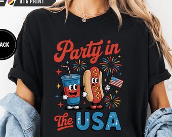 Party In USA Comfort Colors Shirt Retro  1776 2026 Quarter Millennium Independence Tee