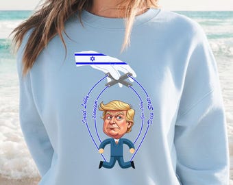 Anti Israel Sweatshirt, Political Statement Tee, Anti Trump Puppet Design Shirt, Patriotic Protest Graphic Hoodie