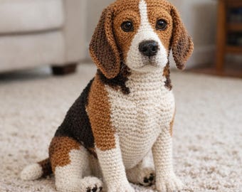 Beagle Amigurumi Häkelanleitung - Realistischer Plüschwelpe (PDF-Muster)