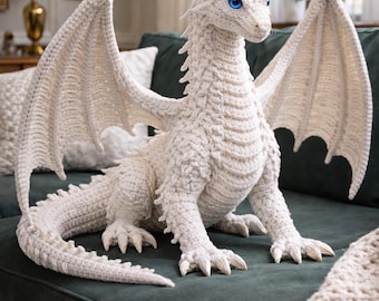 Realistic Dragon Amigurumi Crochet Pattern | Poseable Display Dragon PDF Tutorial | Dragon Gift