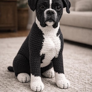 Realistic Boxer Dog Amigurumi Crochet Pattern | Detailed Puppy PDF Tutorial (Digital Download)