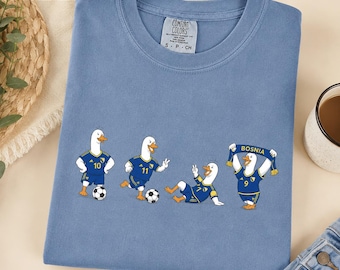 Funny Goose Soccer Team Bosnia Shirt, Bosnia Football Fan Tee