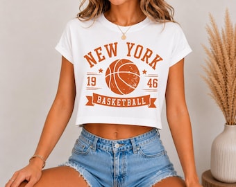 New York Basketball Shirt, Vintage NYC Basketball Tee, Retro Sports Graphic T-Shirt, Basketball Lover Gift, Game Day Fan Shirt for Men Women