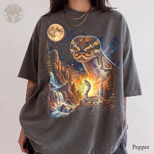 Snake Shirt. Moonlit Forest Tee. Sweatshirt. Kids and Family Matching Shirts. Reptile Lover Gift. 90s Comfort Colors