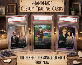 Personalized Pokemon-Style Trading Card WITH custom graded casing – Custom Photo Gift perfect for birthdays, boyfriend gift, girlfriend gift