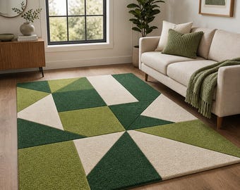 Grün Geometrische Teppich Moderne Abstrakte Wohnzimmer Teppich Minimalistischen Boden Dekor