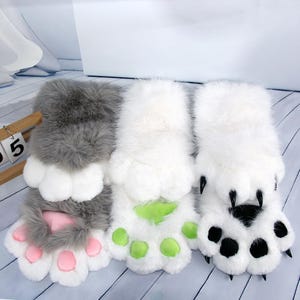 Ręcznie robione łapy Fursona, akcesoria do kostiumów fursuit.