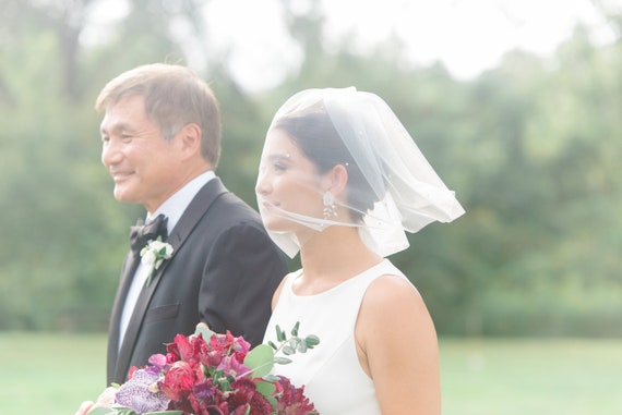 Shoulder length veil with rhinestones new arrivals