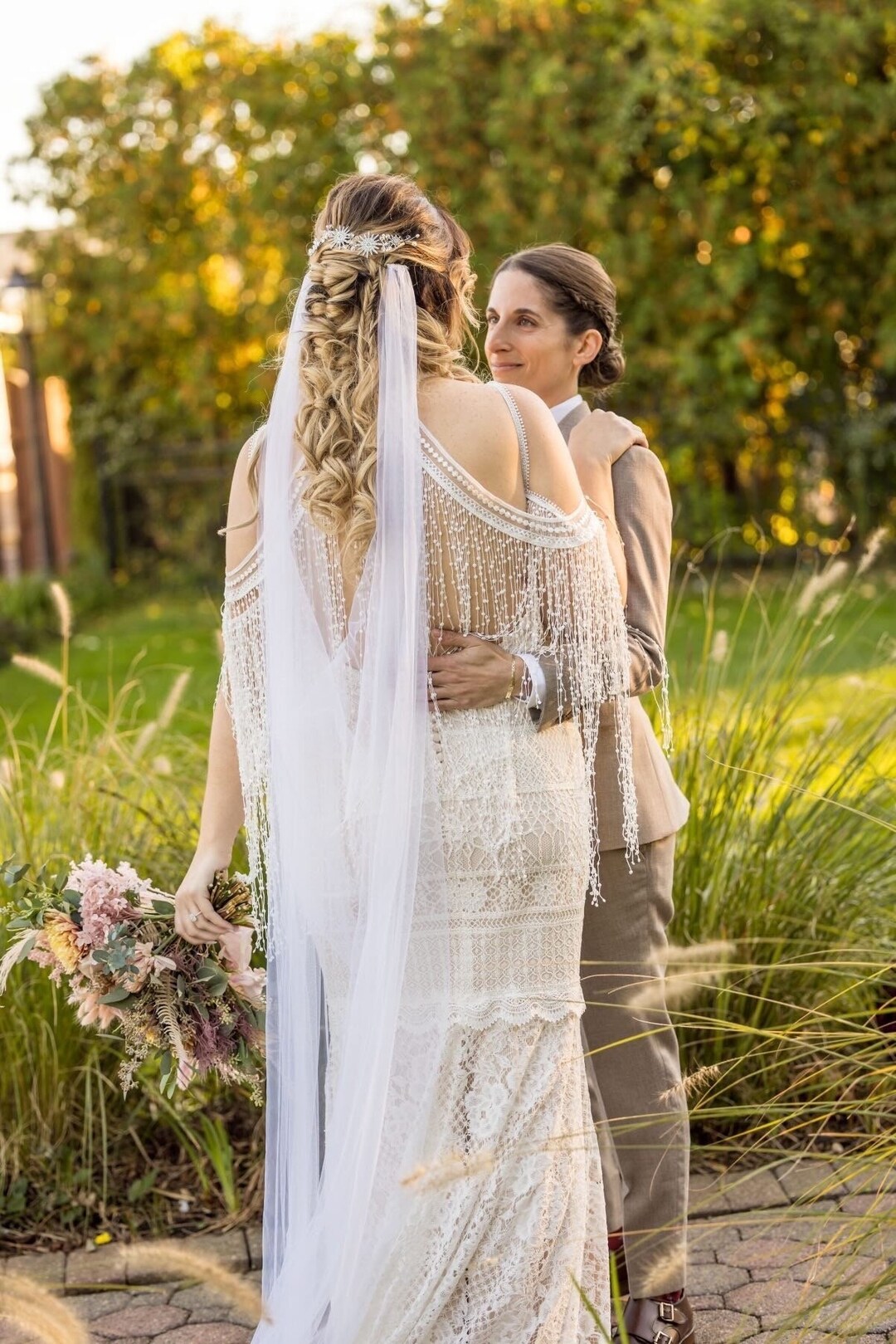 PDF Pattern for Boho Draped Wedding Veil for Hair, DIY Wedding Cape