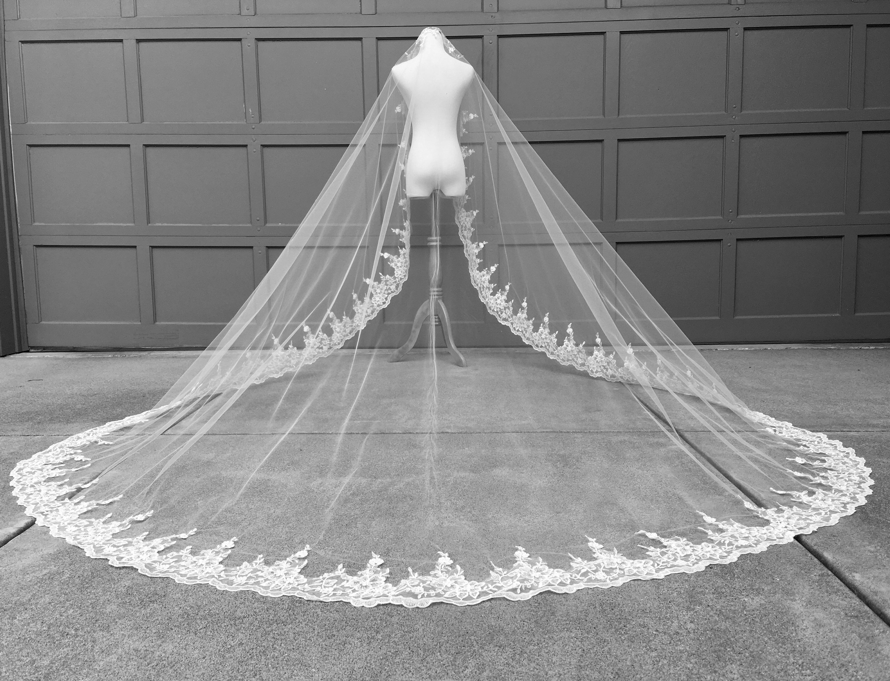 Baroque Wedding Veil With Comb Bride Cathedral Veil Long - Temu