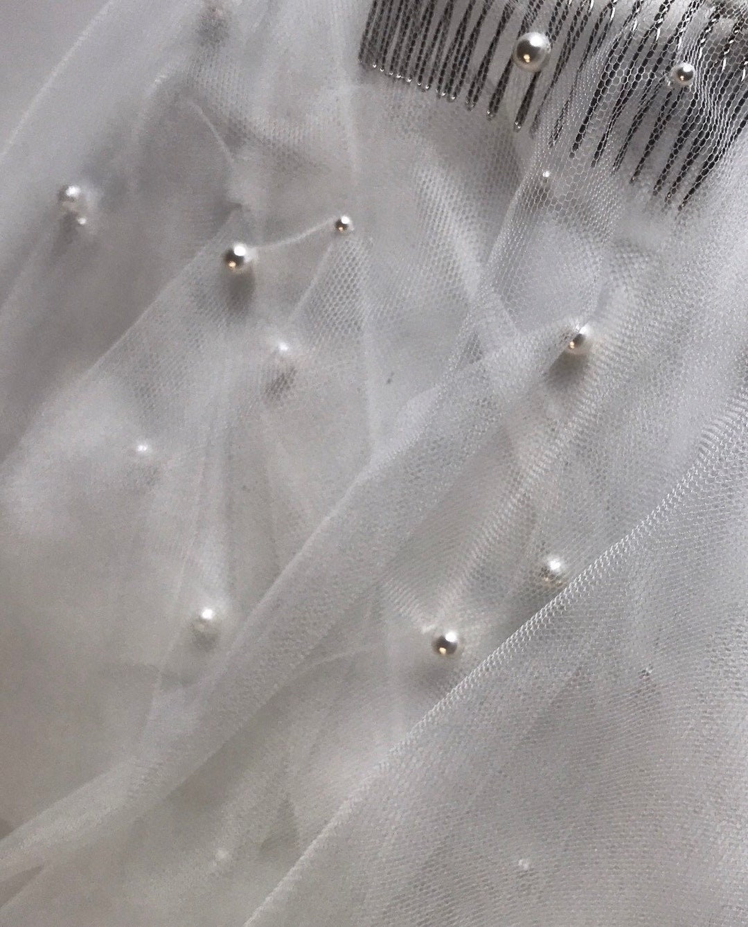 NEW Bridal Veil Wedding Veil Weights White Round Pearl Silver Button  Magnetic 10