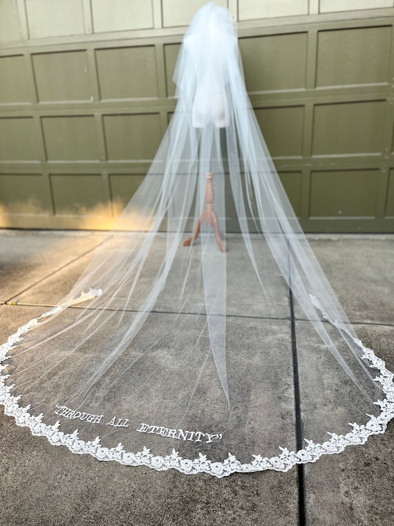 Grace Loves Lace Fleur | Rose Embroidered Tulle Veil