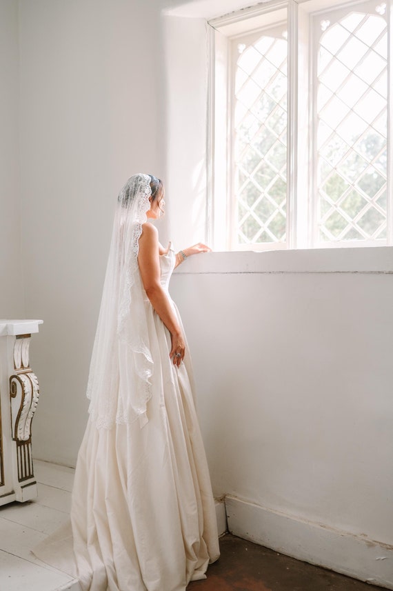 Velo Matrimonio Due Strati Velo Da Sposa 2 Strati Bianco/avorio - Foto 14