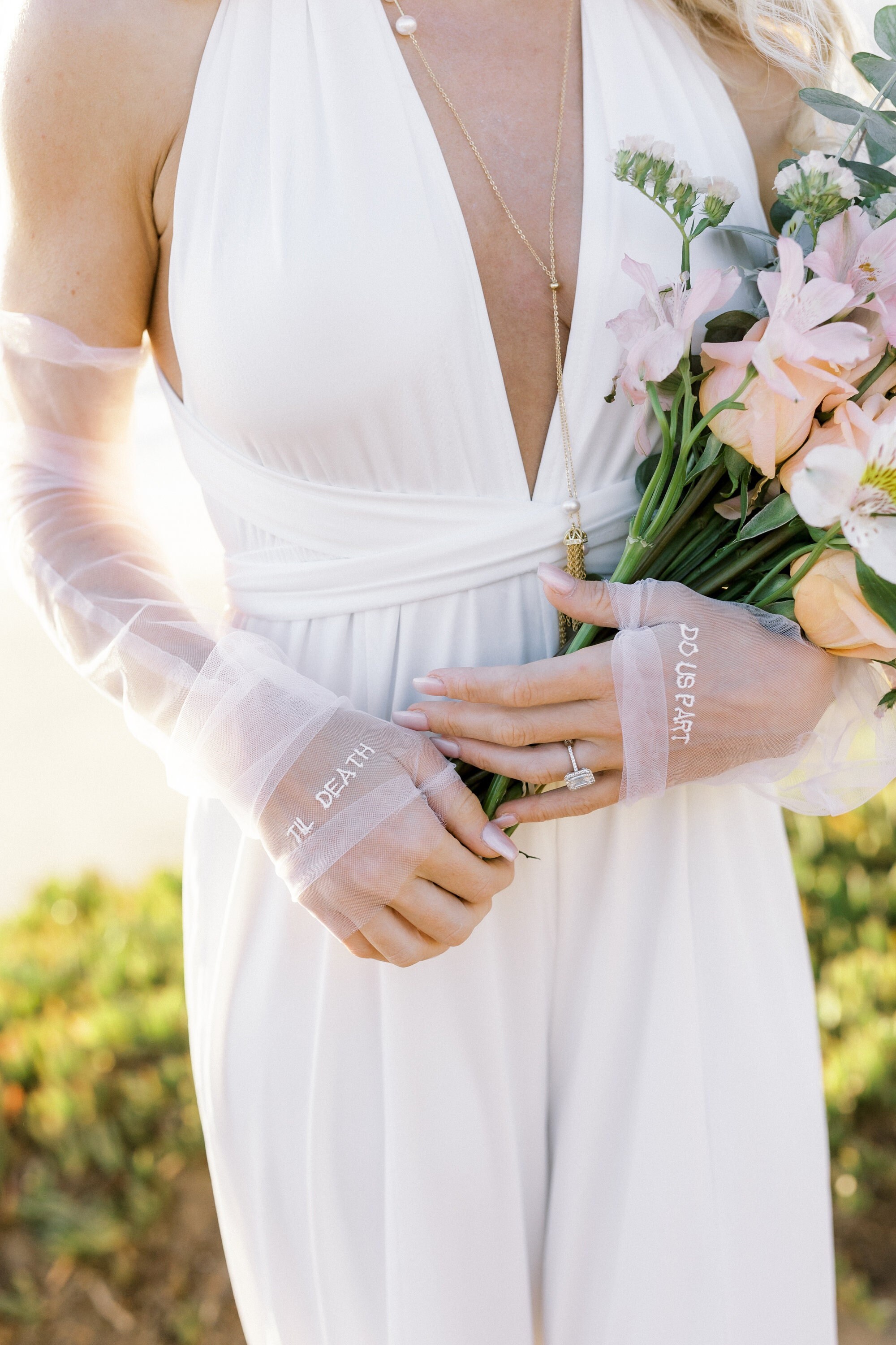 Mother of the sales bride wedding gloves