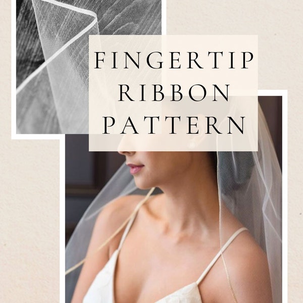 Easy Fingertip Length Wedding Veil Pattern, DIY Bridal Veil Tutorial for mother of bride, Veil with Comb, Satin Edge Veil Sewing Instruction