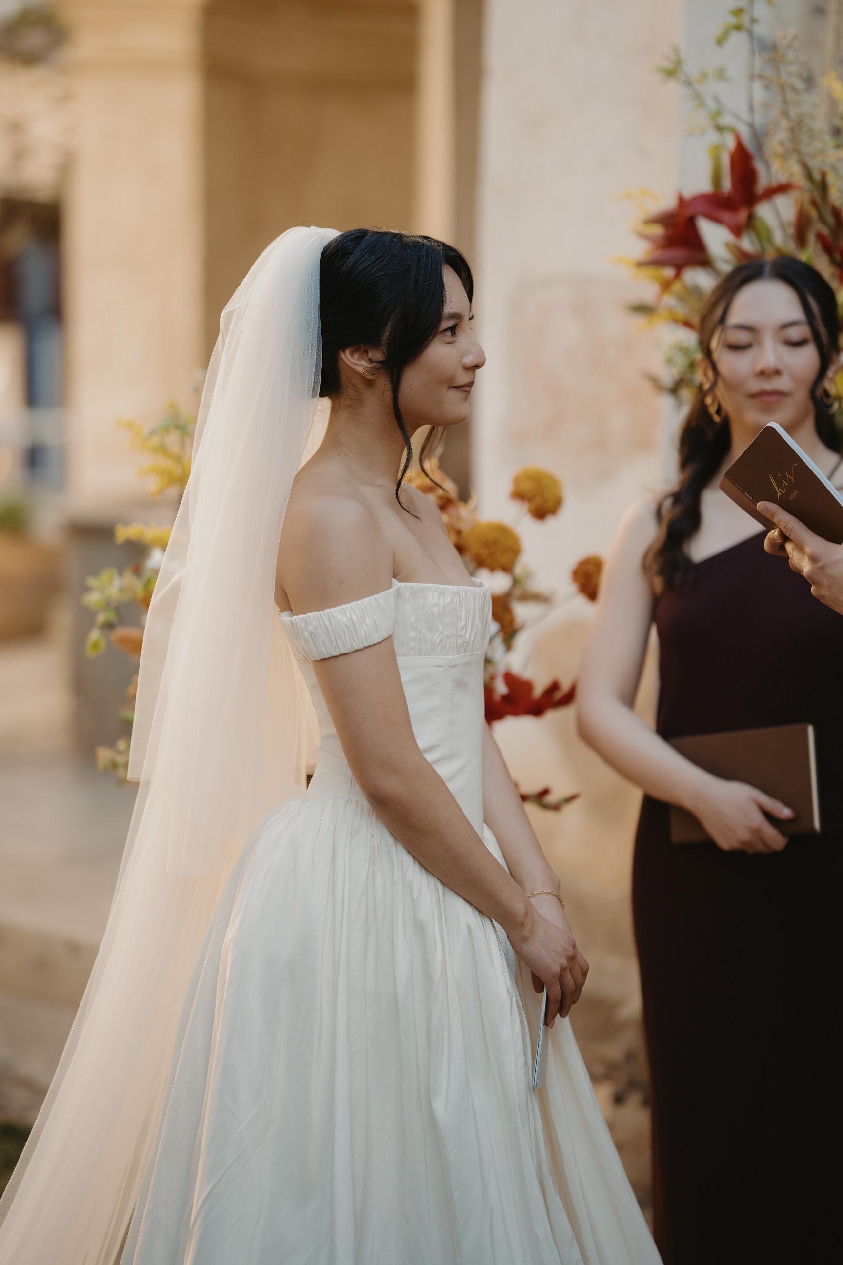 BRAND NEW Triple layer cream pristine wedding veil Layered Cream Silk Wedding Veil With Blusher, Extra Full  main image 2