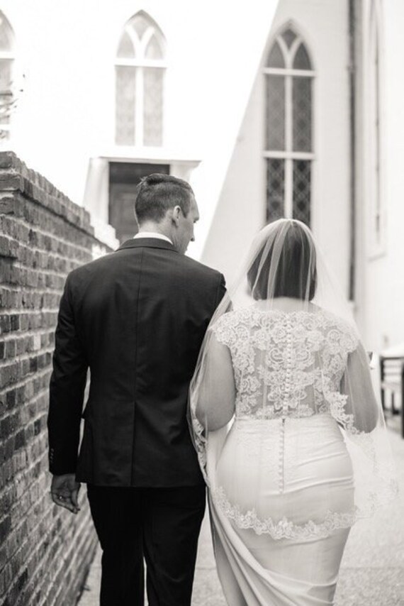 short veil wedding dress